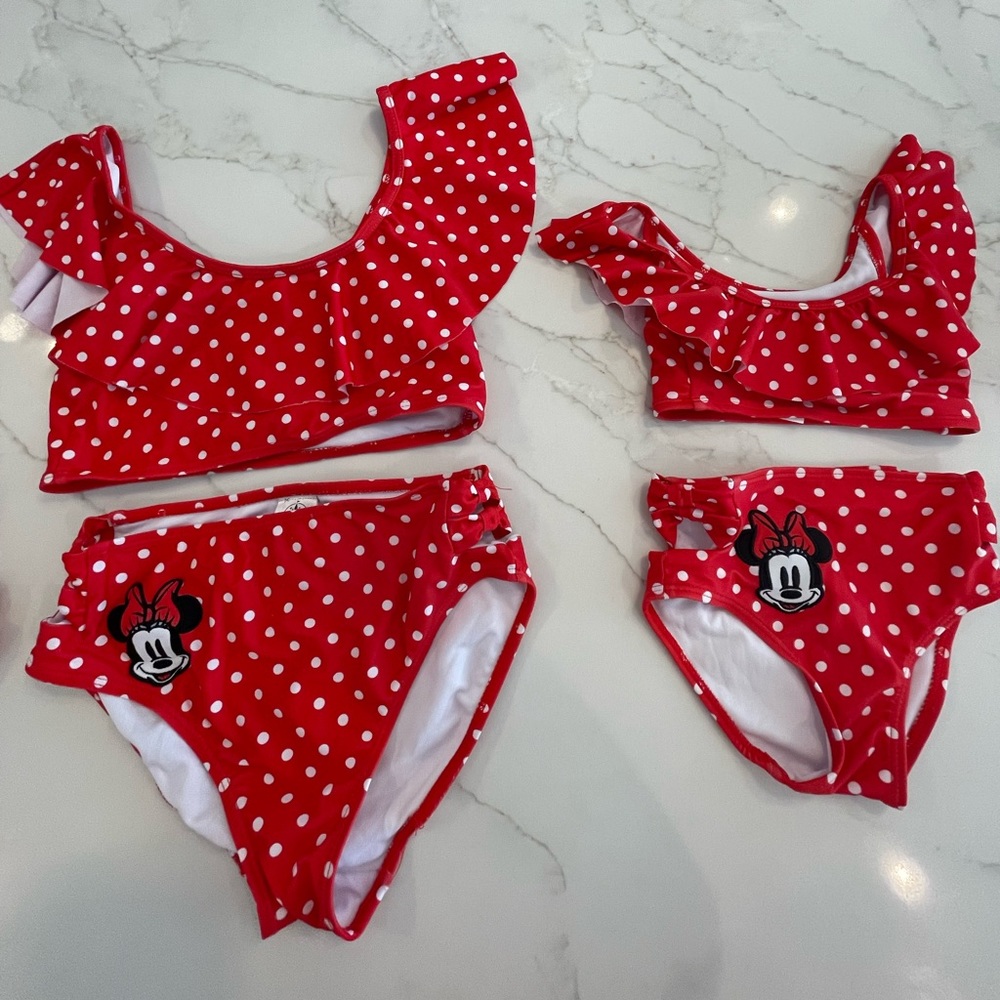 Girls Minnie Mouse bikini size 2